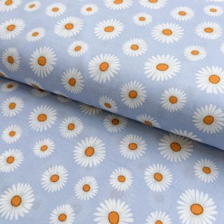 Cotton fabric Happy Daisy Flower