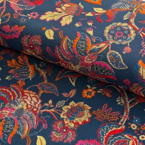 Decoration fabric jacquard Inaya bleu