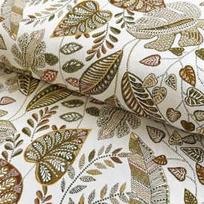 Decoration fabric jacquard Euphoria blanc kaki