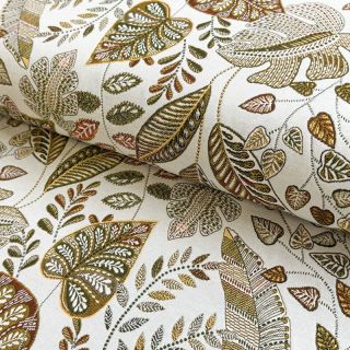 Decoration fabric jacquard Euphoria blanc kaki