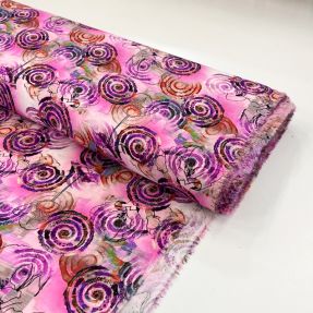 Viscose RAYON POPLIN Feathers design G digital print