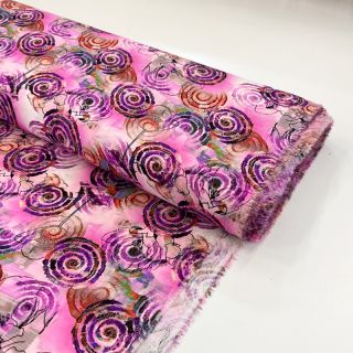 Viscose RAYON POPLIN Feathers design G digital print