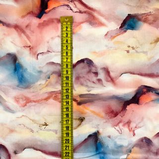 Viscose RAYON POPLIN Wavy design A digital print