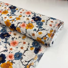Viscose RAYON POPLIN Flowy flowers design C digital print