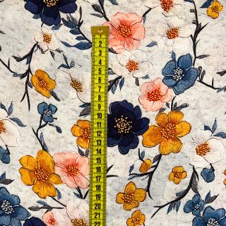 Viscose RAYON POPLIN Flowy flowers design C digital print