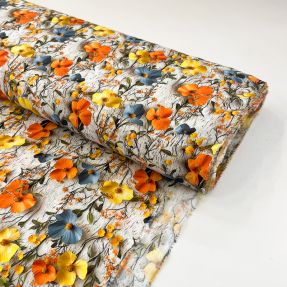 Viscose RAYON POPLIN Flowy flowers design B digital print