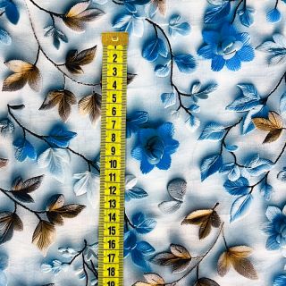Viscose RAYON POPLIN Flowy flowers design E digital print