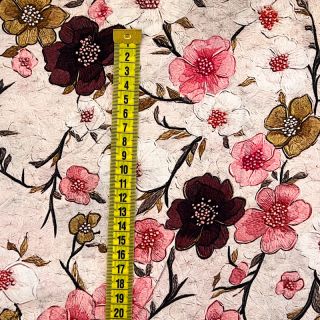 Viscose RAYON POPLIN Flowy flowers design D digital print