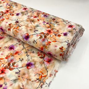 Viscose RAYON POPLIN Bright flowers design G digital print