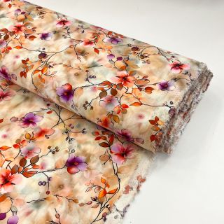 Viscose RAYON POPLIN Bright flowers design G digital print