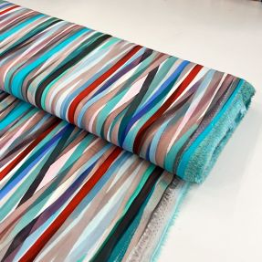 Viscose RAYON POPLIN Diverse graphics design A digital print