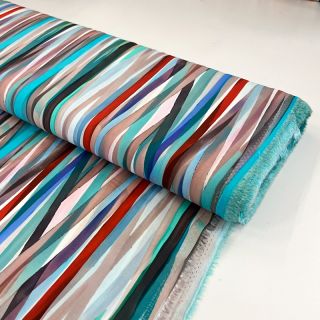 Viscose RAYON POPLIN Diverse graphics design A digital print