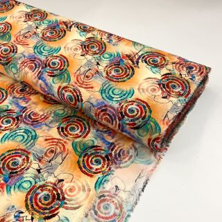 Viscose RAYON POPLIN Feathers design D digital print