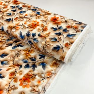 Viscose RAYON POPLIN Flowy flowers design F digital print
