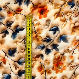 Viscose RAYON POPLIN Flowy flowers design F digital print