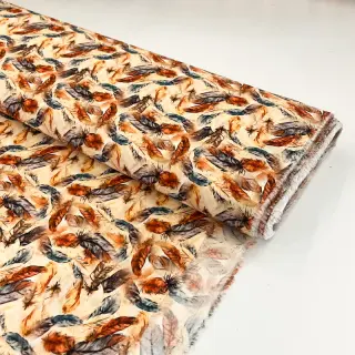 Viscose RAYON POPLIN Feathers design C digital print