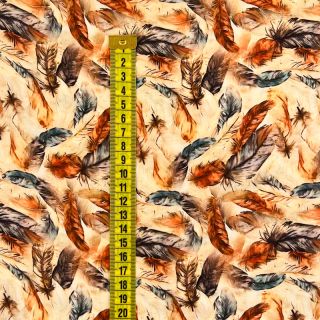Viscose RAYON POPLIN Feathers design C digital print