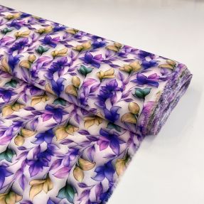Viscose RAYON POPLIN Leafs design F digital print