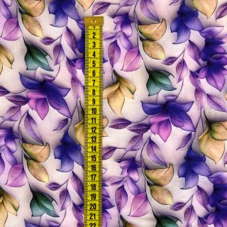 Viscose RAYON POPLIN Leafs design F digital print