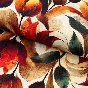 Linen viscose Marigold design F digital print