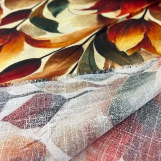 Linen viscose Marigold design F digital print