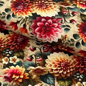 Linen viscose Rosalie design A digital print