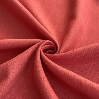 Linen viscose PREMIUM dark coral