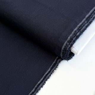 Linen viscose PREMIUM navy blue