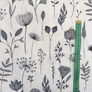 Decoration fabric premium Hand Drawn Flowers