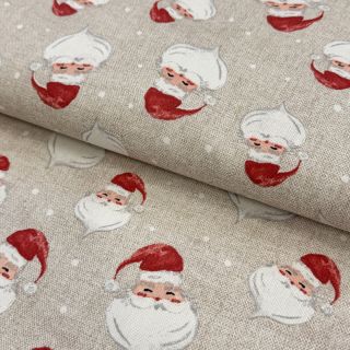 Decoration fabric premium Santa Funny Face