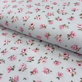 Decoration fabric premium Classic Little Rose light blue