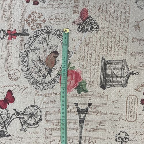 Decoration fabric Linenlook Sweet Vintage Lady