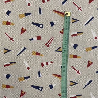 Decoration fabric Linenlook Little Maritime Flags