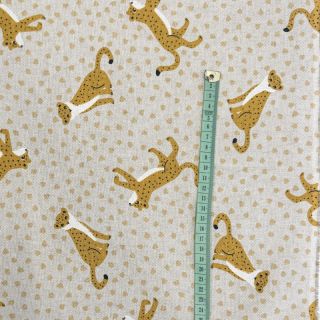 Decoration fabric Linenlook Leopard Journey