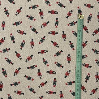 Decoration fabric Linenlook Little Nutcracker