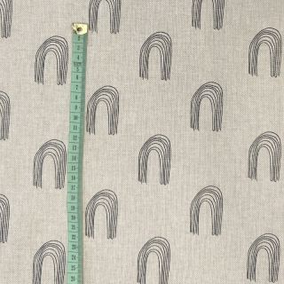Decoration fabric Linenlook Dancing Rainbow