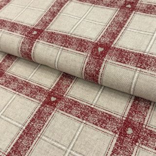 Decoration fabric Linenlook Tartan Texture