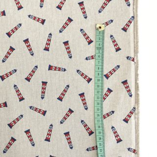 Decoration fabric Linenlook Little Maritime Lighthouse