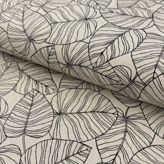 Decoration fabric Linenlook Bush Leaf