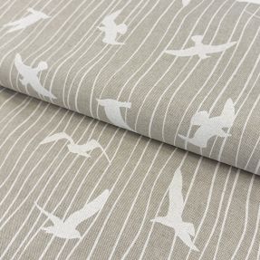 Decoration fabric Linenlook Iconic Seagull Stripe linen