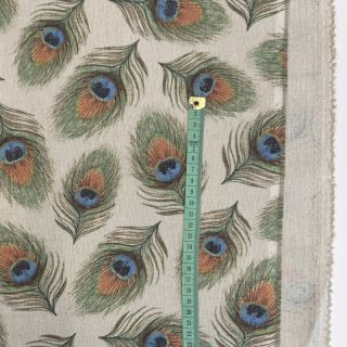 Decoration fabric Linenlook Peacock Feather Chique