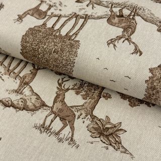 Decoration fabric Linenlook Classic Deer Scene