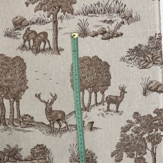 Decoration fabric Linenlook Classic Deer Scene