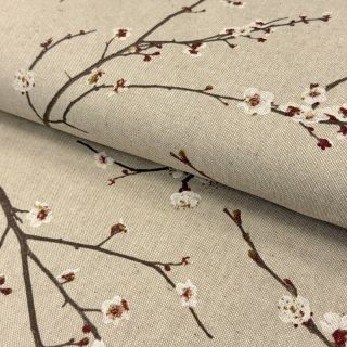 Decoration fabric Linenlook Japanese Blossom