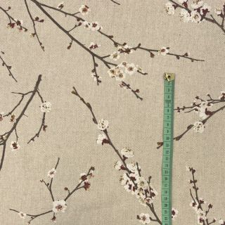 Decoration fabric Linenlook Japanese Blossom