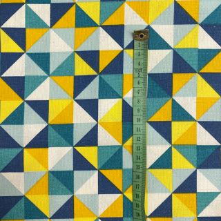 Decoration fabric premium Diamond triangle blue