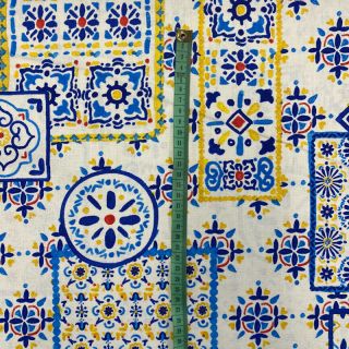 Decoration fabric premium Azulejos tile patch