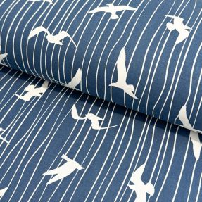 Decoration fabric Iconic Seagull Stripe navy
