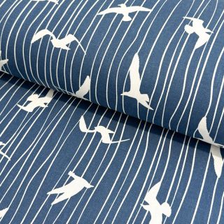 Decoration fabric Iconic Seagull Stripe navy