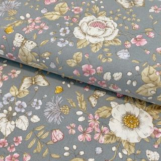 Decoration fabric premium Butterfly flower garden